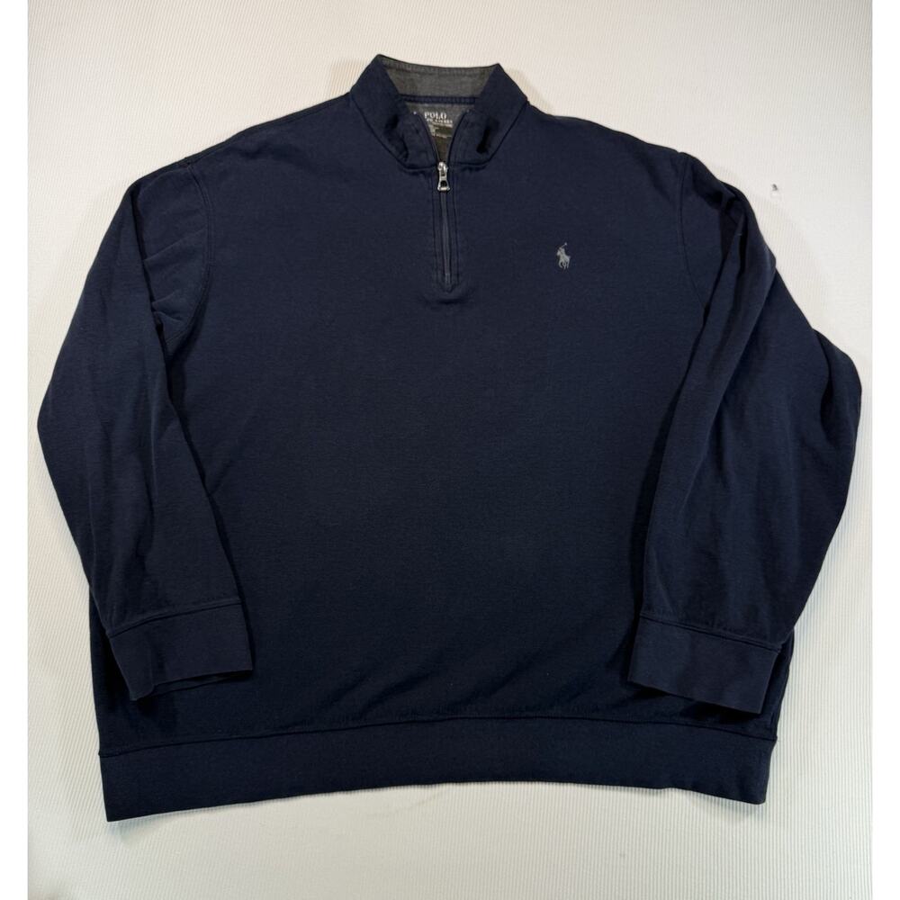 Polo Ralph Lauren Performance 1/4 Zip Pullover XXL Navy Pony Logo